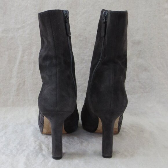 Stuart Weitzman Suede Leather Boots SIZE 8 Gray - Picture 5 of 13